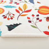 Autumn Pattern Sherpa Blanket Sherpa Deken (3/4)