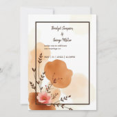 Autumn Peach Floral Waterverf Lijst (Voorkant)