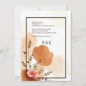 Autumn Peach Floral Waterverf Lijst (Achterkant)