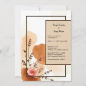 Autumn Peach Floral Waterverf Lijst (Voorkant)