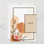 Autumn Peach Floral Waterverf Lijst (Achterkant)