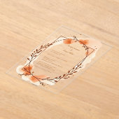 Autumn Peach groen Waterverf Lijst Acryl Uitnodigingen (Laagn)