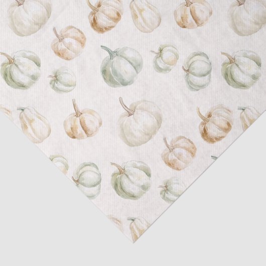 Autumn Peach Mint Pumpkins  Tissuepapier (Detail)