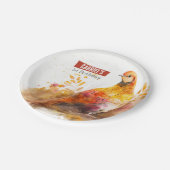 Autumn Pheasant Gepersonaliseerde Verjaardagspapie Papieren Bordje (Gekanteld)