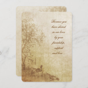 Autumn Pheasant Vow Renewal Kaart