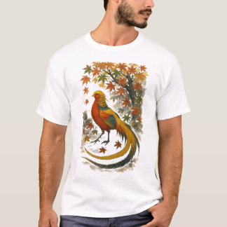 【Autumn Phoenix Japanese Art T-Shirt】 T-shirt