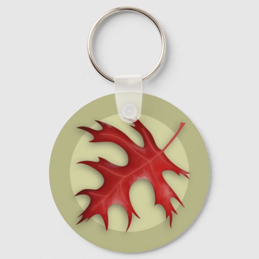 Autumn Pin Oak Leaf Sleutelhanger (Voorkant)