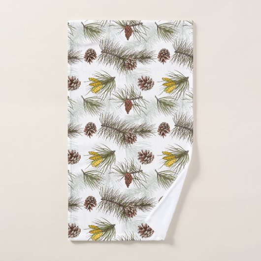 Autumn Pine Cones Bad Handdoek (Handdoek)