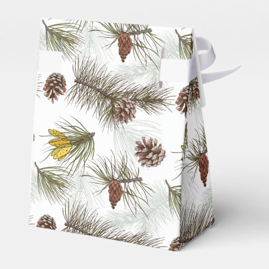 Autumn Pine Cones Bedankdoosjes (Achterkant)