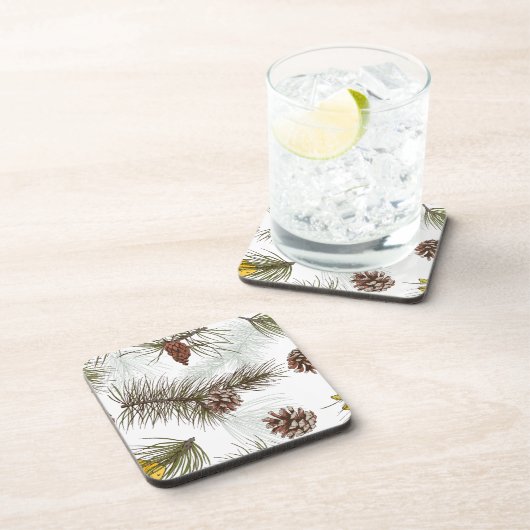 Autumn Pine Cones Bier Onderzetter (Rechterzijde)