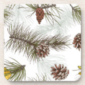 Autumn Pine Cones Bier Onderzetter (Voorkant)