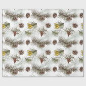Autumn Pine Cones Cadeaupapier (Vlak)