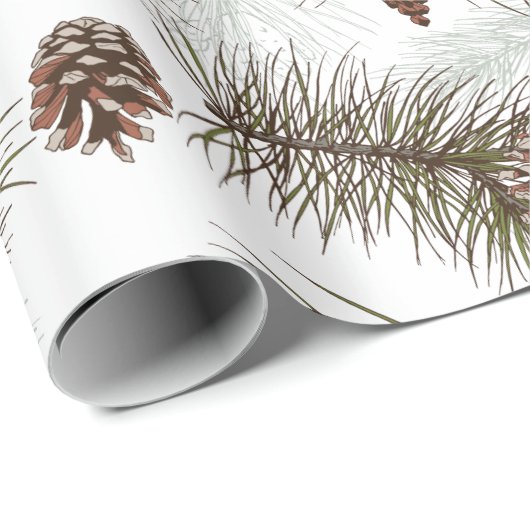 Autumn Pine Cones Cadeaupapier (Rol Hoek)