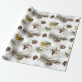 Autumn Pine Cones Cadeaupapier (Uitgerold)