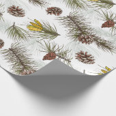 Autumn Pine Cones Cadeaupapier (Hoek)
