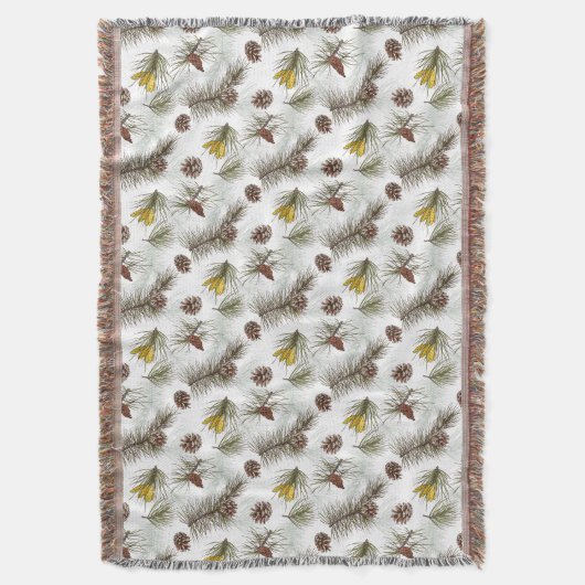 Autumn Pine Cones Deken (Voorkant Verticaal)