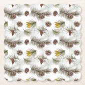 Autumn Pine Cones Kartonnen Onderzetters (Voorkant)