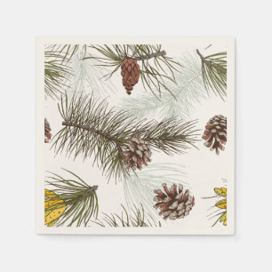 Autumn Pine Cones Servet