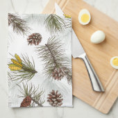 Autumn Pine Cones Theedoek (Quarter Fold)