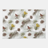 Autumn Pine Cones Theedoek (Horizontaal)