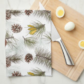 Autumn Pine Cones Theedoek (Quarter Fold)