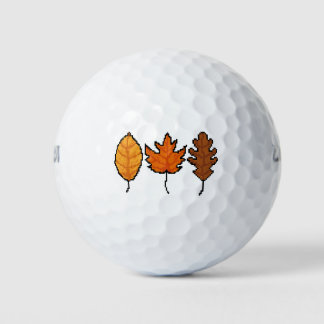 Autumn Pixel Leaves Golfballen