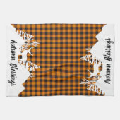 Autumn plaid en bergen theedoek (Horizontaal)