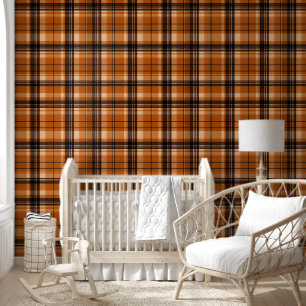 Autumn Plaid Gezellige Herfst Patroon Ontwerp Behang