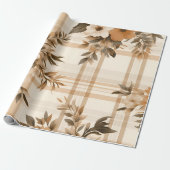 Autumn Plaid Gezellige Herfst Patroon Ontwerp Cadeaupapier (Uitgerold)