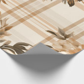 Autumn Plaid Gezellige Herfst Patroon Ontwerp Cadeaupapier (Hoek)