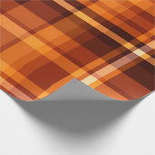 Autumn Plaid Gezellige Herfst Patroon Ontwerp Cadeaupapier (Hoek)