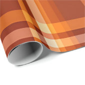 Autumn Plaid Gezellige Herfst Patroon Ontwerp Cadeaupapier (Rol Hoek)