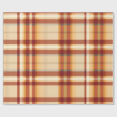 Autumn Plaid Gezellige Herfst Patroon Ontwerp Cadeaupapier (Vlak)