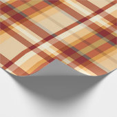 Autumn Plaid Gezellige Herfst Patroon Ontwerp Cadeaupapier (Hoek)
