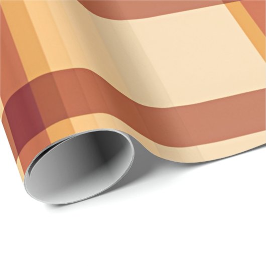 Autumn Plaid Gezellige Herfst Patroon Ontwerp Cadeaupapier (Rol Hoek)