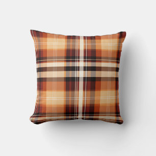 Autumn Plaid Gezellige Herfst Patroon Ontwerp Kussen