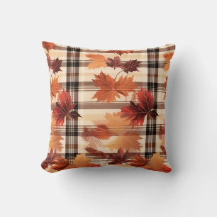 Autumn Plaid Gezellige Herfst Patroon Ontwerp Kussen