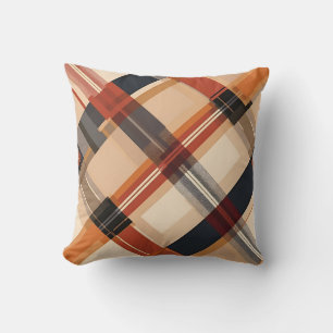 Autumn Plaid Gezellige Herfst Patroon Ontwerp Kussen