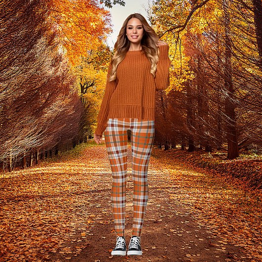 Autumn plaid leggings