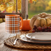 Autumn plaid mok