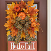 Autumn plaid satijnen lint