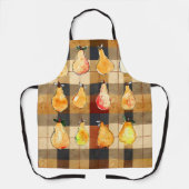Autumn Plaid Schort met Pears Design (Voorkant)