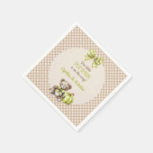 Autumn Plaid Teddy Bear Pumpkin Servet (Hoek)