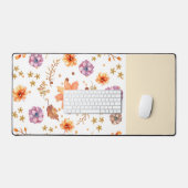 Autumn Plant Desk Pattern Bureaumat (Keyboard & Muis)