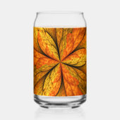 Autumn Plant, Modern Abstract Fractal Art Leaf Blikvorm Glas (Achterkant)