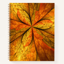 Autumn Plant, Modern Abstract Fractal Art Leaf