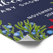 Autumn Planten Botanical Holiday Welcome Sign. Poster (Hoek)