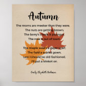 Autumn Poem van Emily Elizabeth Dickinson  Poster (Voorkant)