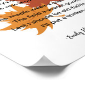 Autumn Poem van Emily Elizabeth Dickinson Poster (Hoek)