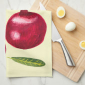 Autumn Pomegranates Waterverf schilderen Theedoek (Quarter Fold)